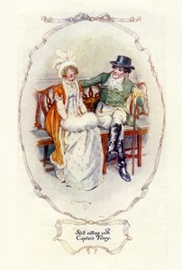 Immer noch mit Captain Tilney sitzen (Illustration) von Charles Edmund Brock