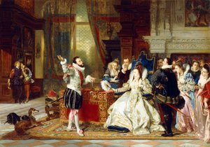 Sir Walter Raleigh und Königin Elizabeth, 1875 von Charles Edouard Boutibonne