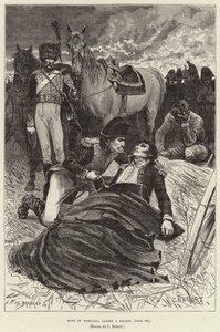 Tod des Marschalls Lannes in Essling; Napoleon und der sterbende Marschall Lannes in der Schlacht bei Aspern-Essling, Österreich