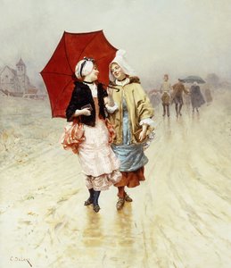 Der rote Regenschirm