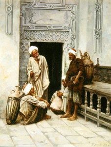 Arabische Wasserträger bei der Rast von Charles Edouard Lemaitre