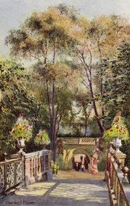 Londoner Zoo: Tunnel, von der Kanalbrücke (Farblithografie) von Charles Edwin Flower