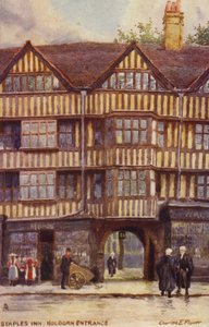 Staples Inn, Holborn Eingang, London von Charles Edwin Flower