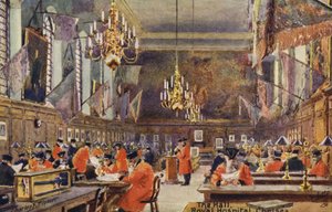 Die Halle, Royal Hospital Chelsea von Charles Edwin Flower