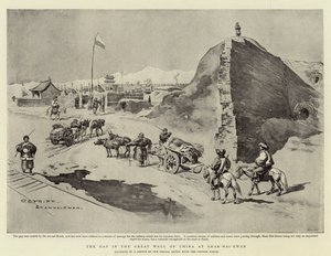 Die Lücke in der Großen Mauer von China bei Shan-Hai-Kwan von Charles Edwin Fripp
