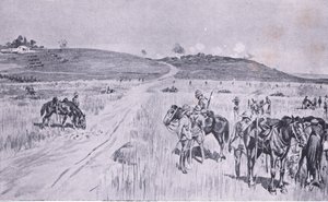 Die Befreiung von Vryheid, aus After Pretoria: Der Guerillakrieg veröffentlicht von Harmsworth Bros Limited, 1901 von Charles Edwin Fripp