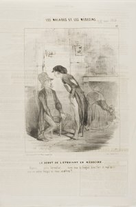 Ein Medizinstudent beginnt (Tafel 12) von Charles Emile Jacque