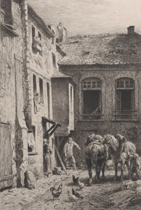 Ein Pariser Innenhof im Jahr 1865