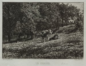 Ein Obstgarten von Charles Emile Jacque