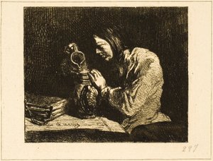 Büste eines Mannes von Charles Emile Jacque