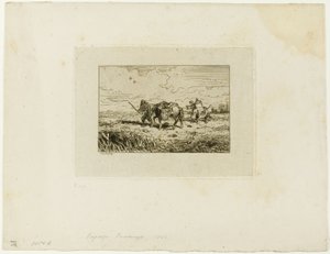 Überquerung der Brücke von Charles Emile Jacque