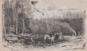 Februar aus Album der ländlichen Motive, 1859 von Charles Emile Jacque