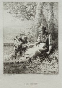 Freundschaft von Charles Emile Jacque
