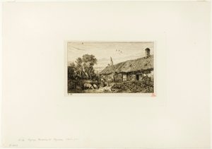 Landschaft mit Bauernhaus