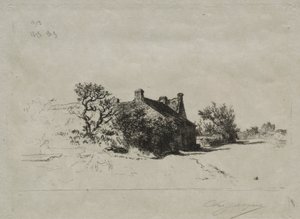 Les Petits Maisons Kercassier, 1875 von Charles Emile Jacque