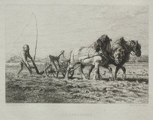 Pflügen von Charles Emile Jacque