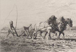 Pflügen, 1864 von Charles Emile Jacque