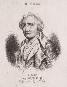 Porträt von J.B. Greuze von Charles Emile Jacque