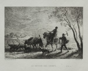 Rückkehr von den Feldern von Charles Emile Jacque
