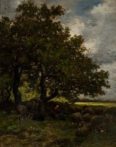 Ländliche Landschaft von Charles Emile Jacque