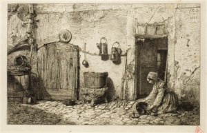 Küchenmagd von Charles Emile Jacque