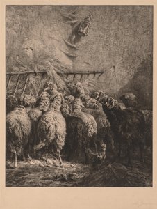 Schafgehege in Béarn von Charles Emile Jacque