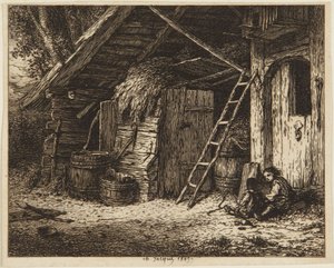Der Hühnerstall - 1849 von Charles Emile Jacque