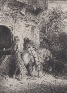 Der Reiter, ca. 1845 von Charles Emile Jacque