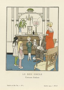 Le Bon Oncle. Kinderkostüme aus La Gazette du Bon Ton, veröffentlicht 1914 von Charles Emile called Carlegle Egli