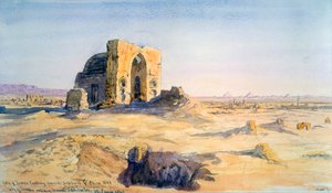 Stadt der Gräber, Blick Richtung Sakkara, Kairo, Ägypten, 1863 von Charles Émile de Tournemine