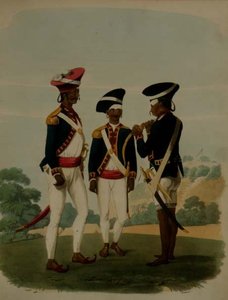 Offiziere und Soldaten des Gurcasear Korps, Madras, Tafel 37 aus 