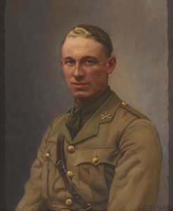 Leutnant A L Bobby, Maschinengewehrkorps und Middlesex-Regiment, um 1917 von Charles Ernest Butler