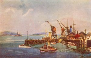 Ein Steg im Hafen von Durban