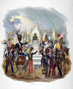 Verschiedene französische Armeeuniformen und Regimenter, 1823