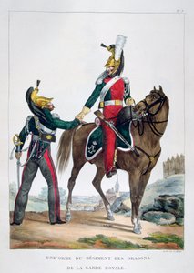 Uniform eines Regiments der Dragoner der königlichen Garde, Frankreich