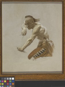 Studie für Indianer bei der Büffeljagd durch Indianer von Charles Ferdinand Wimar
