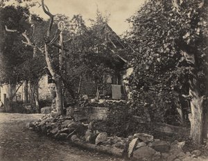 Ländliche Szene mit Steingebäude und Kreuz von Charles Fortunat Paul Casimir Perier