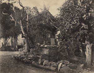 Ländliche Szene mit Steingebäude und Kreuz, ca. 1857 von Charles Fortunat Paul Casimir Perier