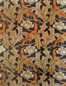 Blumen und Blätter mit Vögeln, hergestellt von G.P.& J.Baker für Liberty & Co., ca. 1893 von Charles Francis Annesley Voysey