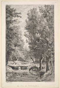 Ein Bach im Mondois-Tal (1835-78) von Charles Francois Daubigny