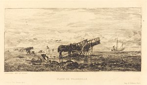 Strand von Villerville von Charles Francois Daubigny