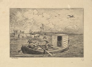 Ruf zur Küste, 1861 von Charles Francois Daubigny