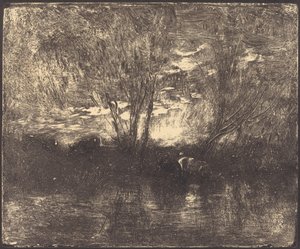 Kühe an einer Tränke (Vaches à l