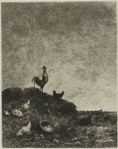 Morgendämmerung (Der Hahnenschrei) von Charles Francois Daubigny