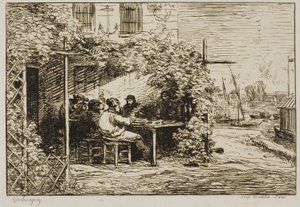 Abschiedsfrühstück in Asnières von Charles Francois Daubigny
