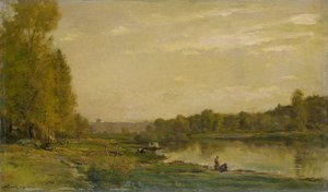 Landschaft an der Oise von Charles Francois Daubigny