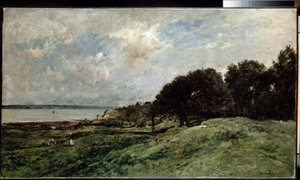 Meereslandschaft bei Villerville im Calvados von Charles Francois Daubigny