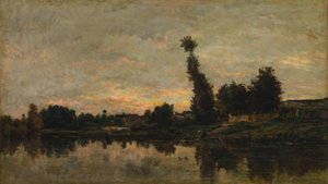 Sonnenuntergang am Fluss Oise, 1866