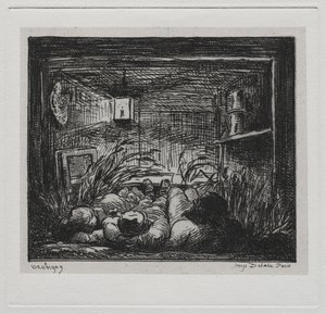 Die Bootsfahrt: Übernachtung an Bord der "Botin" (Nacht auf dem Boot) von Charles Francois Daubigny