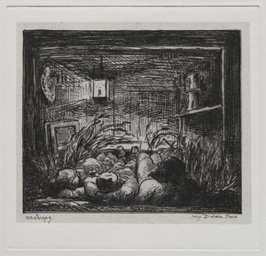 Die Bootsfahrt: Übernachtung an Bord des Botin, Nacht auf dem Boot, 1861 von Charles Francois Daubigny